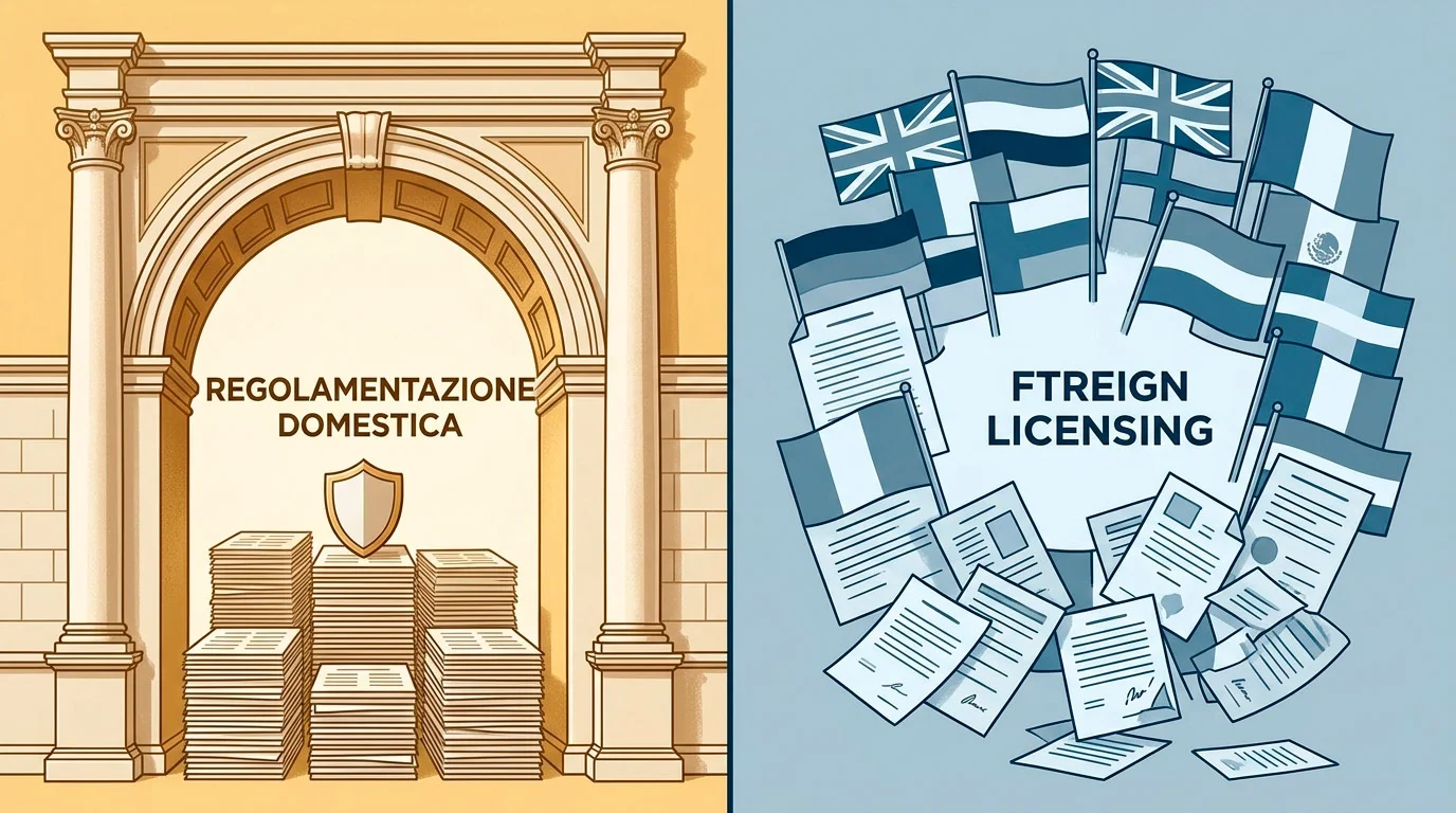 Confronto tra concessione ADM italiana e licenze estere di gioco per caratteristiche e tutele