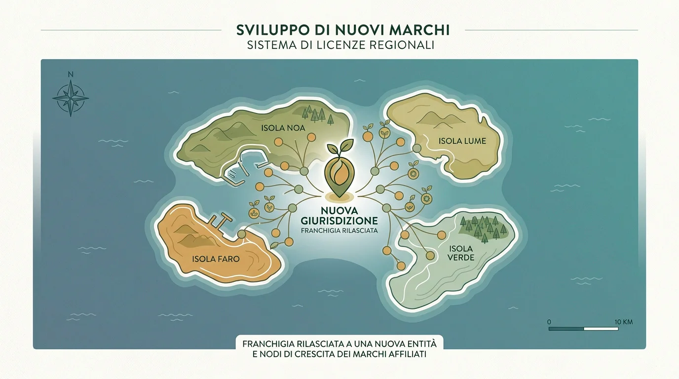 Mappa stilizzata delle isole Comore con marcatori di licenza di gioco online