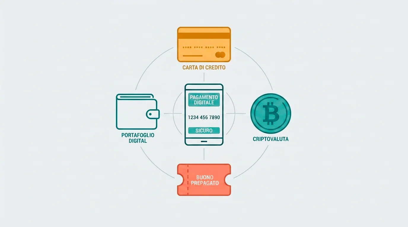Metodi di pagamento diffusi sui casino non AAMS: criptovalute, e-wallet e carte