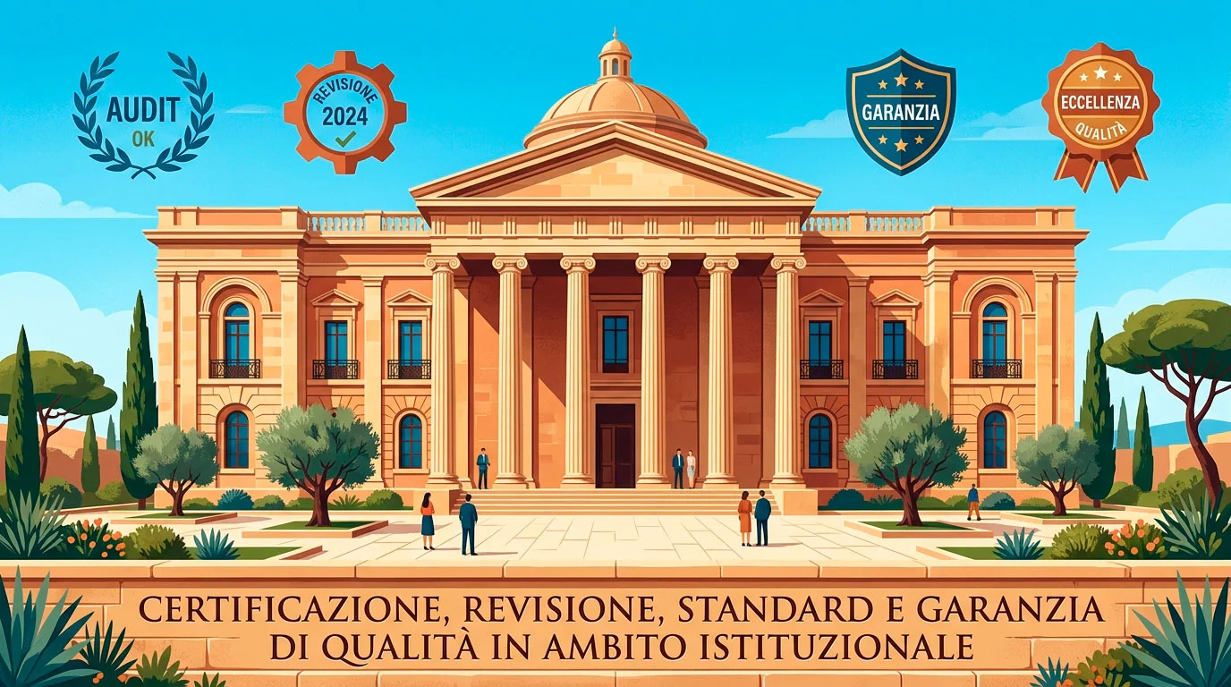 Edificio istituzionale stilizzato che rappresenta l'autorità di gioco di Malta