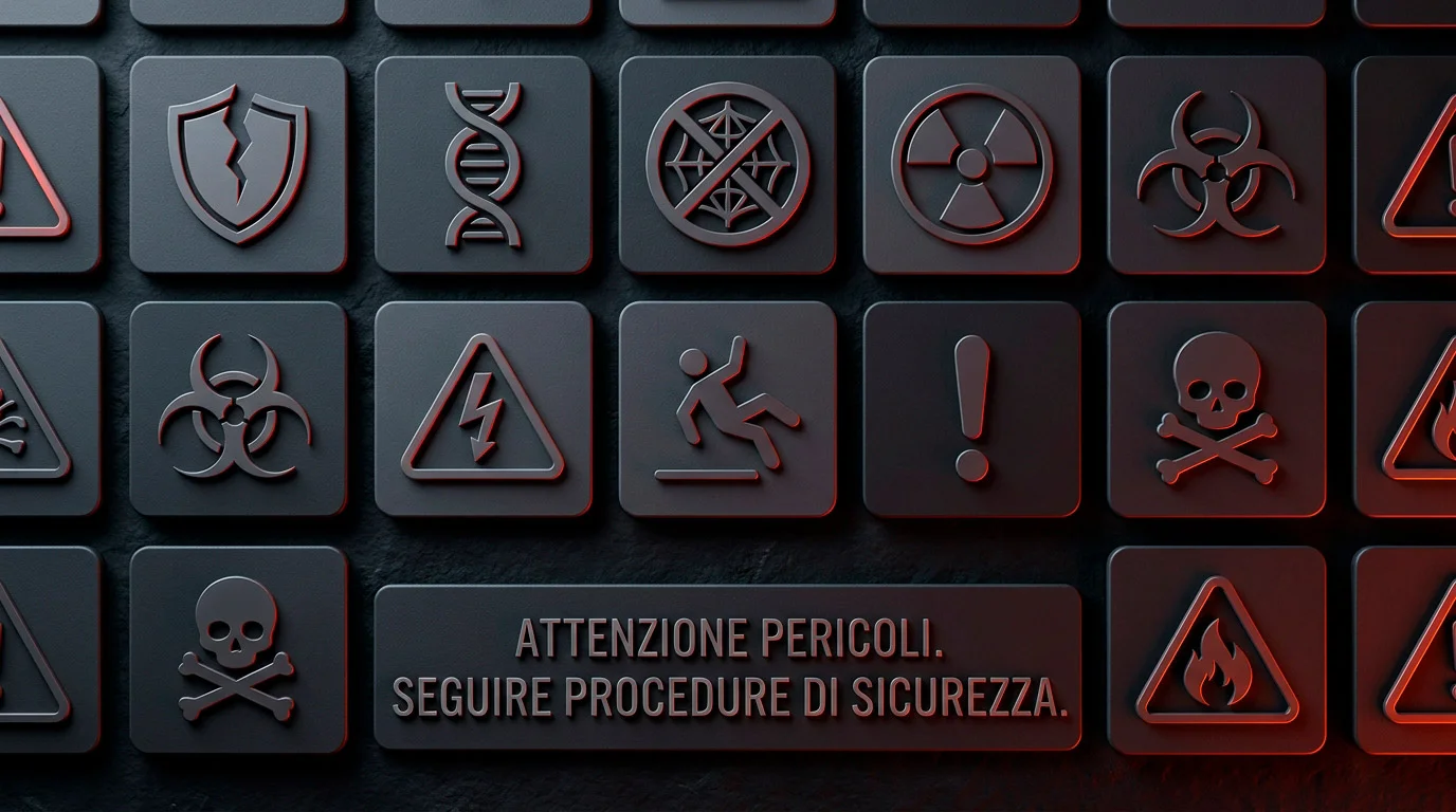 Icone che rappresentano segnali di rischio di un casino online non autorizzato