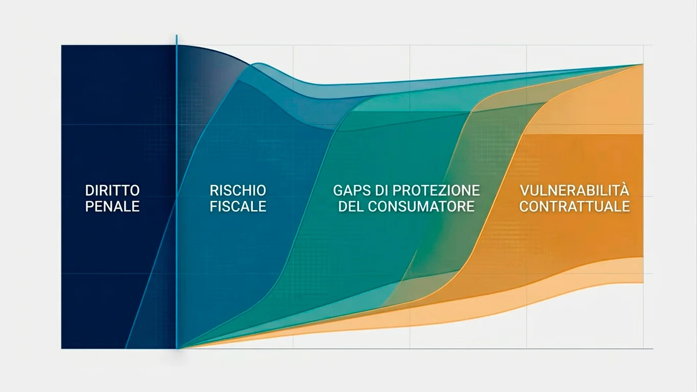 Spettro dei rischi per il giocatore oltre la dimensione penale, inclusi rischi fiscali e assenza di tutele